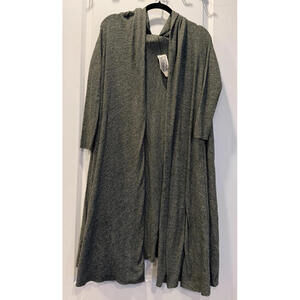 Free People Cardigan Duster Heather Dark Grey Gray Flowy Size Extra Small